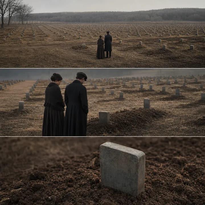The huge new cemetery — location reference board