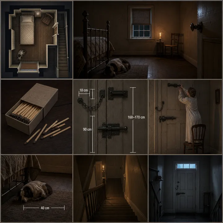 Stairs, landing and front passage — location reference board